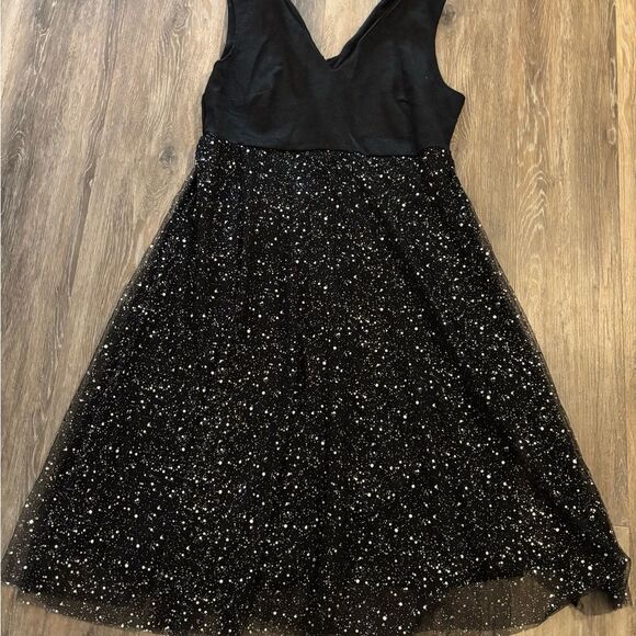 Amazon Black Glitter Evening Dress Sz XL - Picture 7 of 10